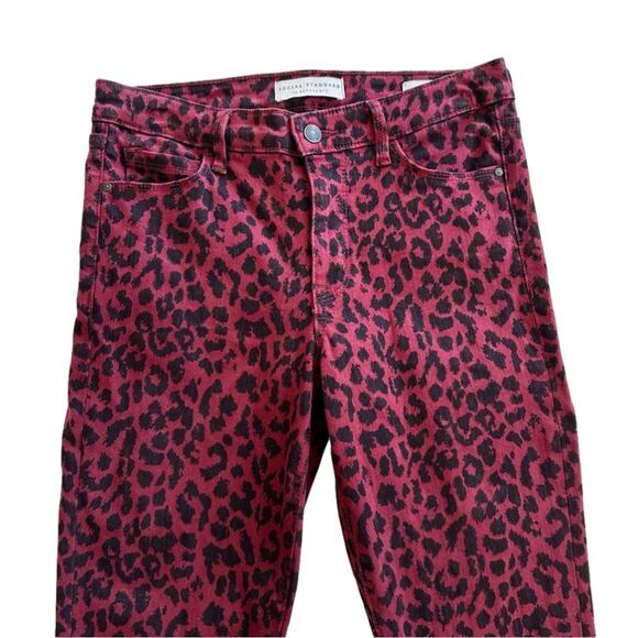 Social Standard by Sanctuary Jeans Cheetah Print Stretch Skinny Ankle Pants 4 - Picture 3 of 12